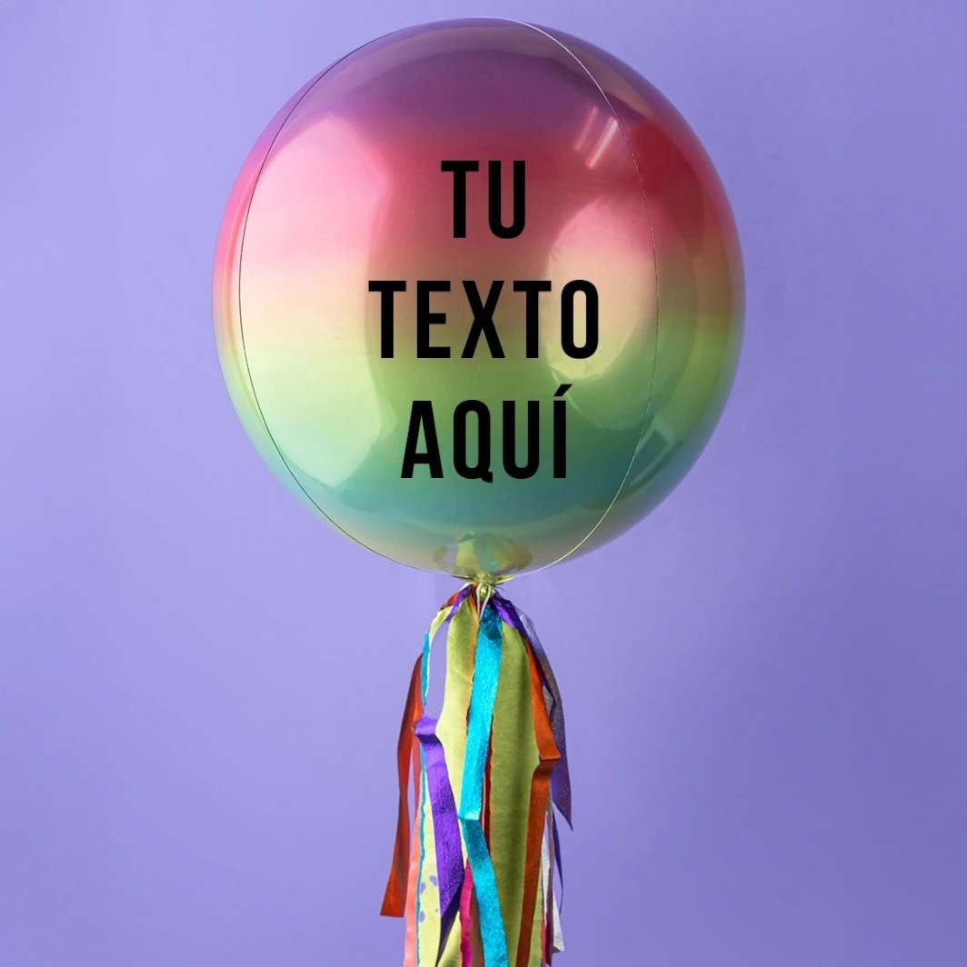 Personaliza tu Globo Esfera Arcoiris 7777-P