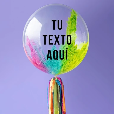 Personaliza tu Globo Burbuja Arcoiris 9091-P