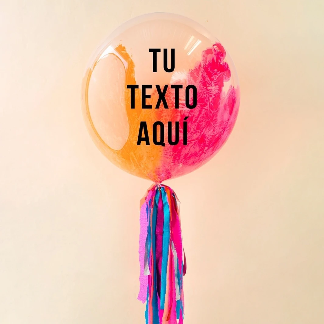 Customize your Coral and Pink Bubble Balloon 9129-P