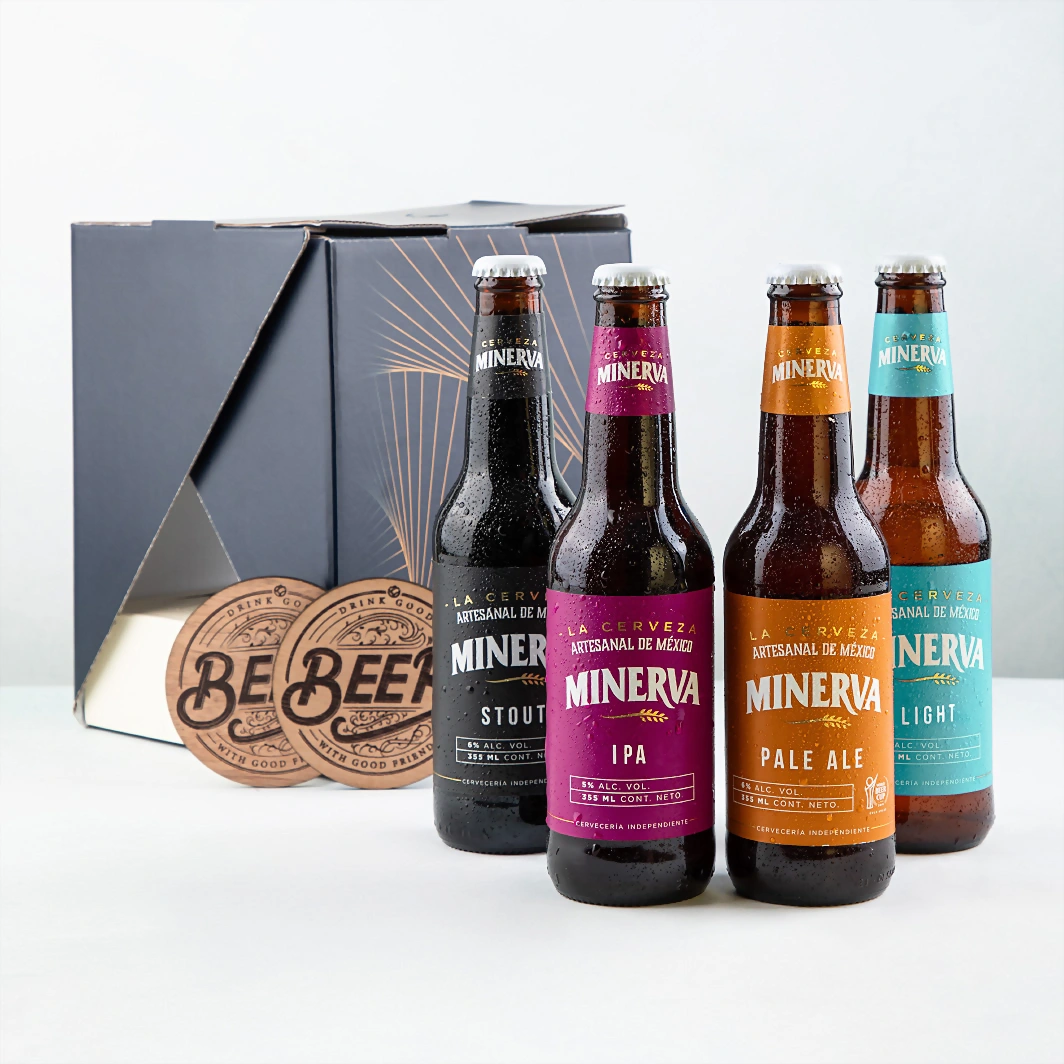 4 Pack Minerva Beer with Cup Holder 12157