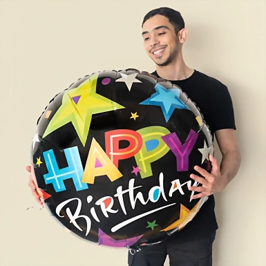Globo metálico "Happy Birthday" Grande 1037