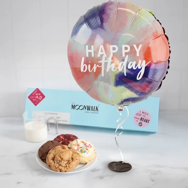 Globo Happy Birthday con Galletas Moonwalk 12341