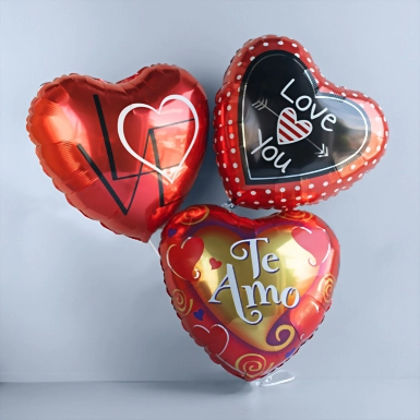 Ramillete de 3 Globos de Amor 1047
