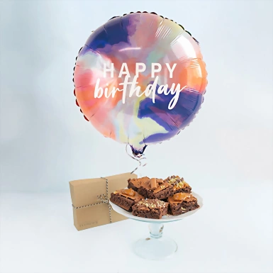 Globo Happy Birthday con Brownies Florence 12665