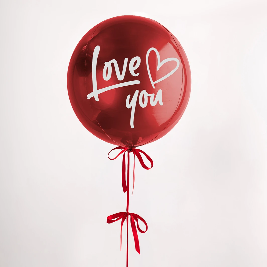 Red Love You Sphere Balloon 12744