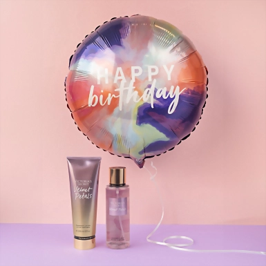 Globo Happy Birthday y set de Crema y body Victoria's Secret 13590
