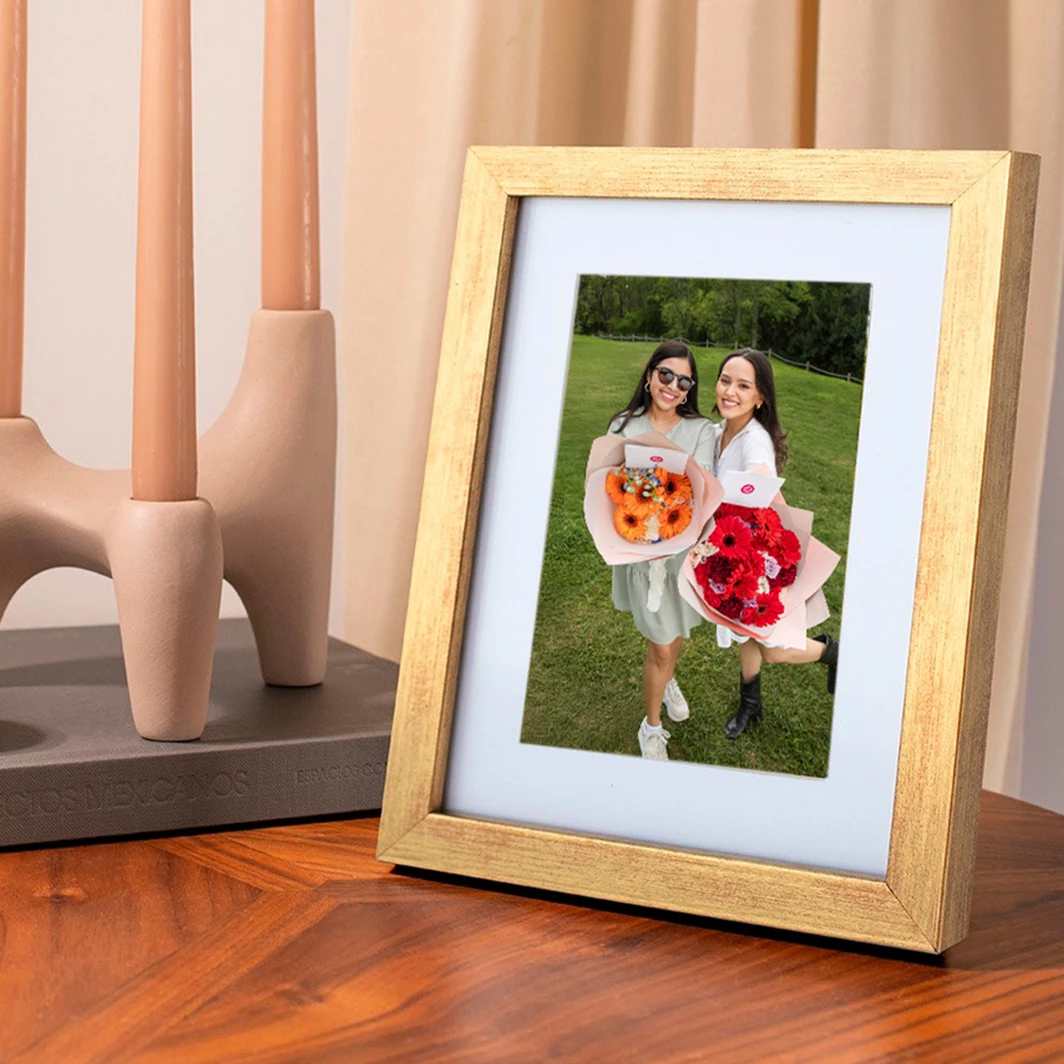 Gold Frame whit Personalized Photo 13971-P