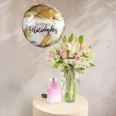 Perfume Bright Crystal con Flores y Globo  16318