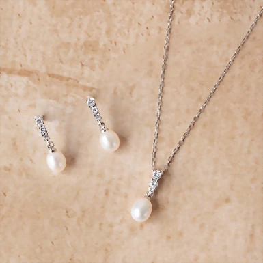 Set Circonia con Perlas 16504-A