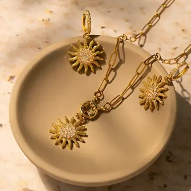 Set Sunrise Collar y Aretes Amalaya 16780-A