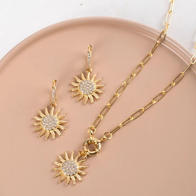 Set Sunrise Collar y Aretes Amalaya 16780-A