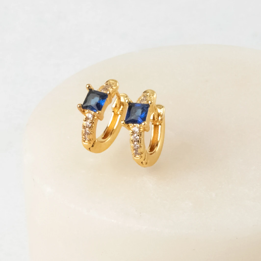 Bright Square Amalaya Sapphire Earrings 16782-A
