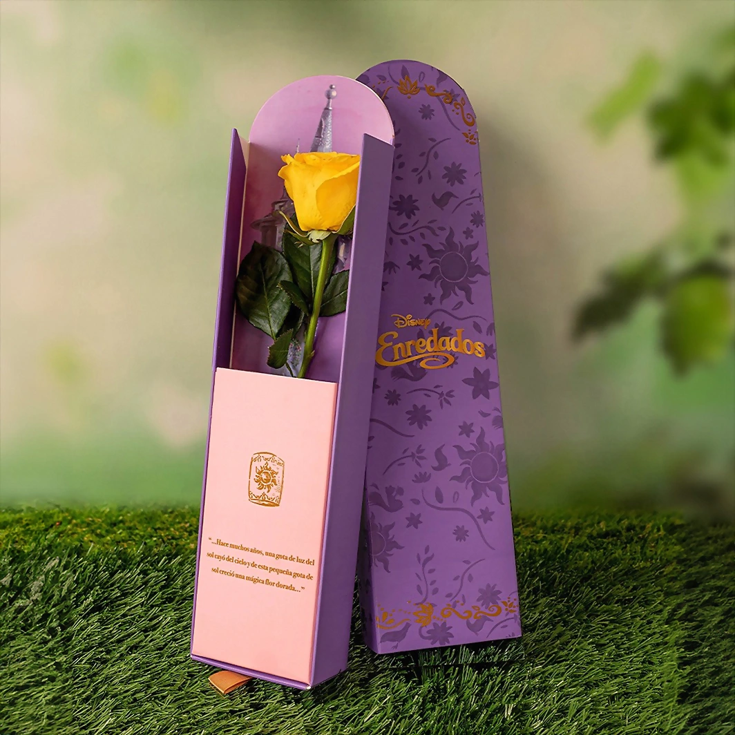 Caja Disney Enredados con Rosa Amarilla 18614