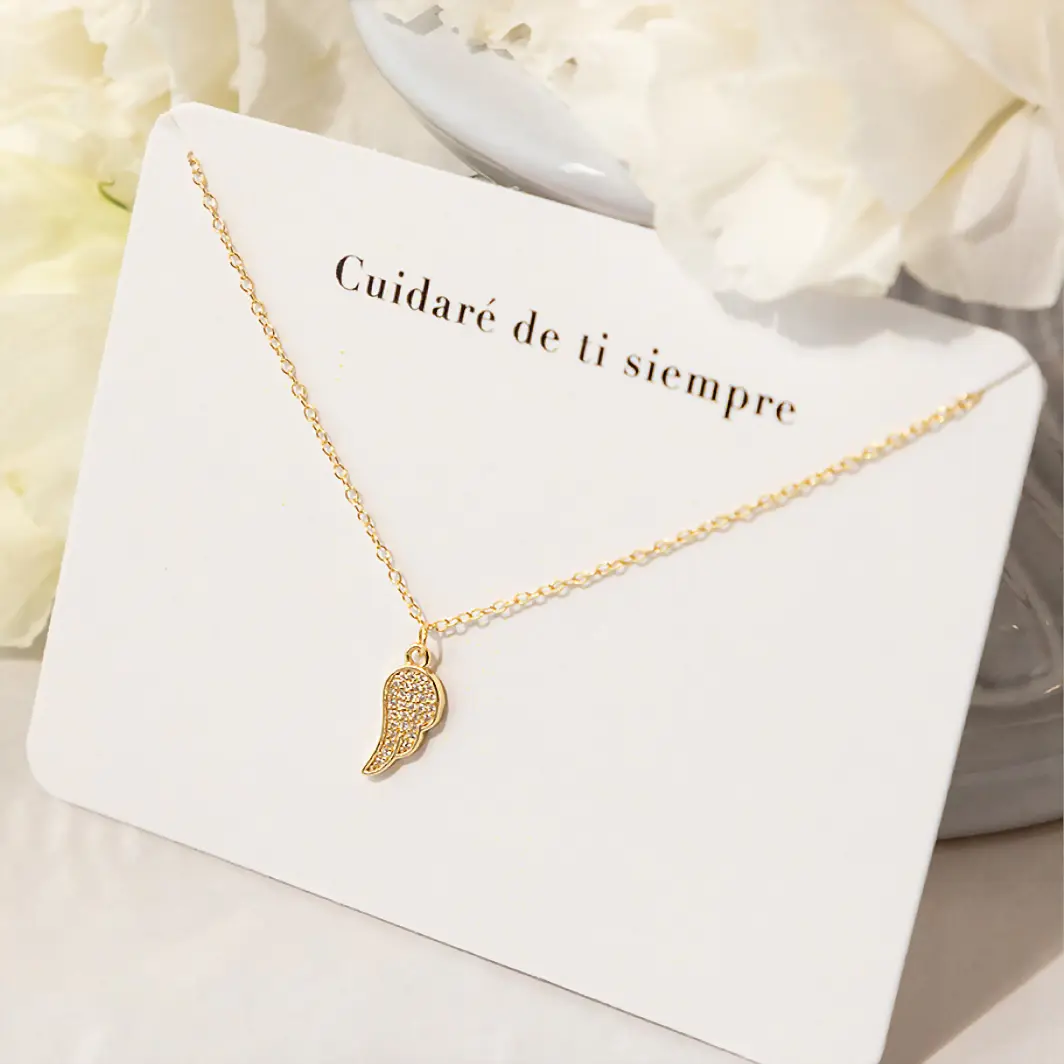 Collar Dije de Ala "Cuidare de tí siempre" Rosa Gitana 18665