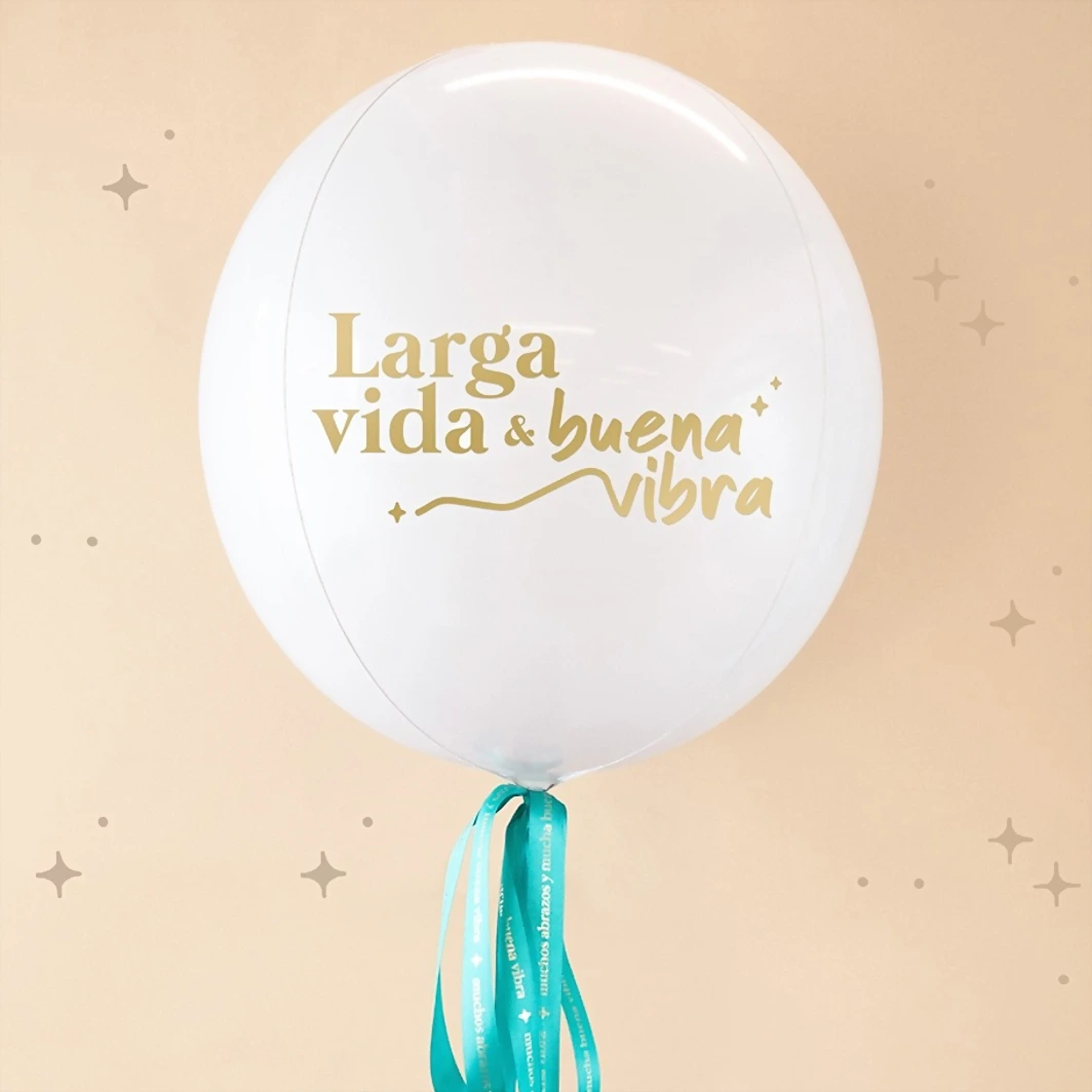 Globo Esfera Motivacional "Larga vida & Buena Vibra" 18862