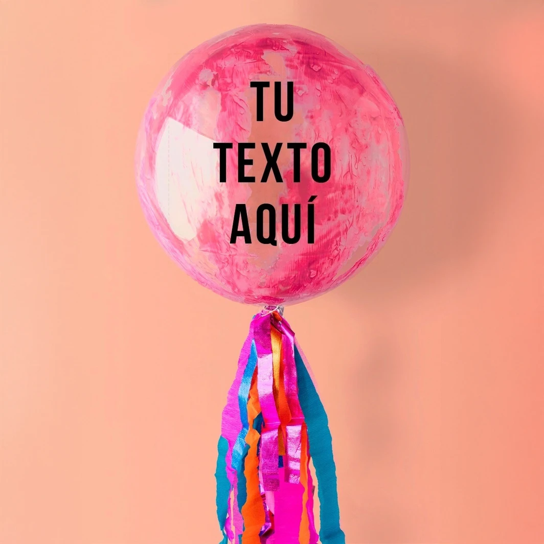 Customize your Pink Bubble Balloon 18890-P