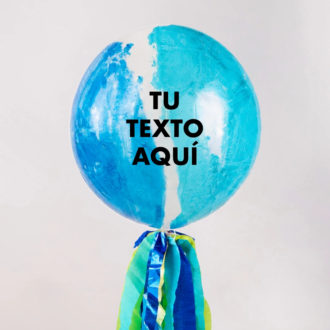 Personaliza tu Globo Burbuja Azul 18909-P