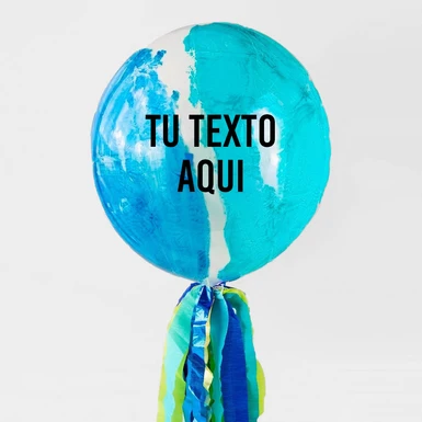 Personaliza tu Globo Burbuja Azul 18909-P