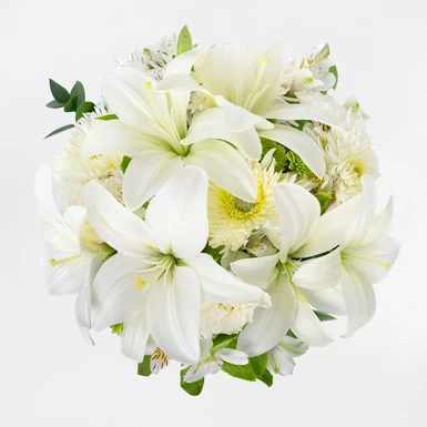 Ramo de Lilys Blancas y Claveles  19195