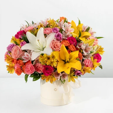 Arreglo Colorido de Lilys y Rosas 19213