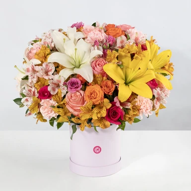 Arreglo Colorido de Lilys y Rosas 19213
