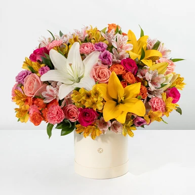 Arreglo Colorido de Lilys y Rosas 19213