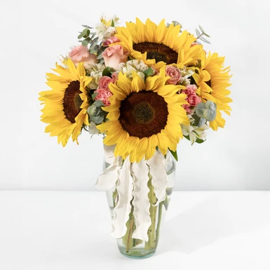 Arreglo de Girasoles y Rosas 19281