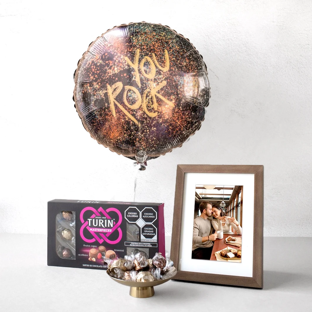 Personalize Frame, Ballon and Chocolates 19301