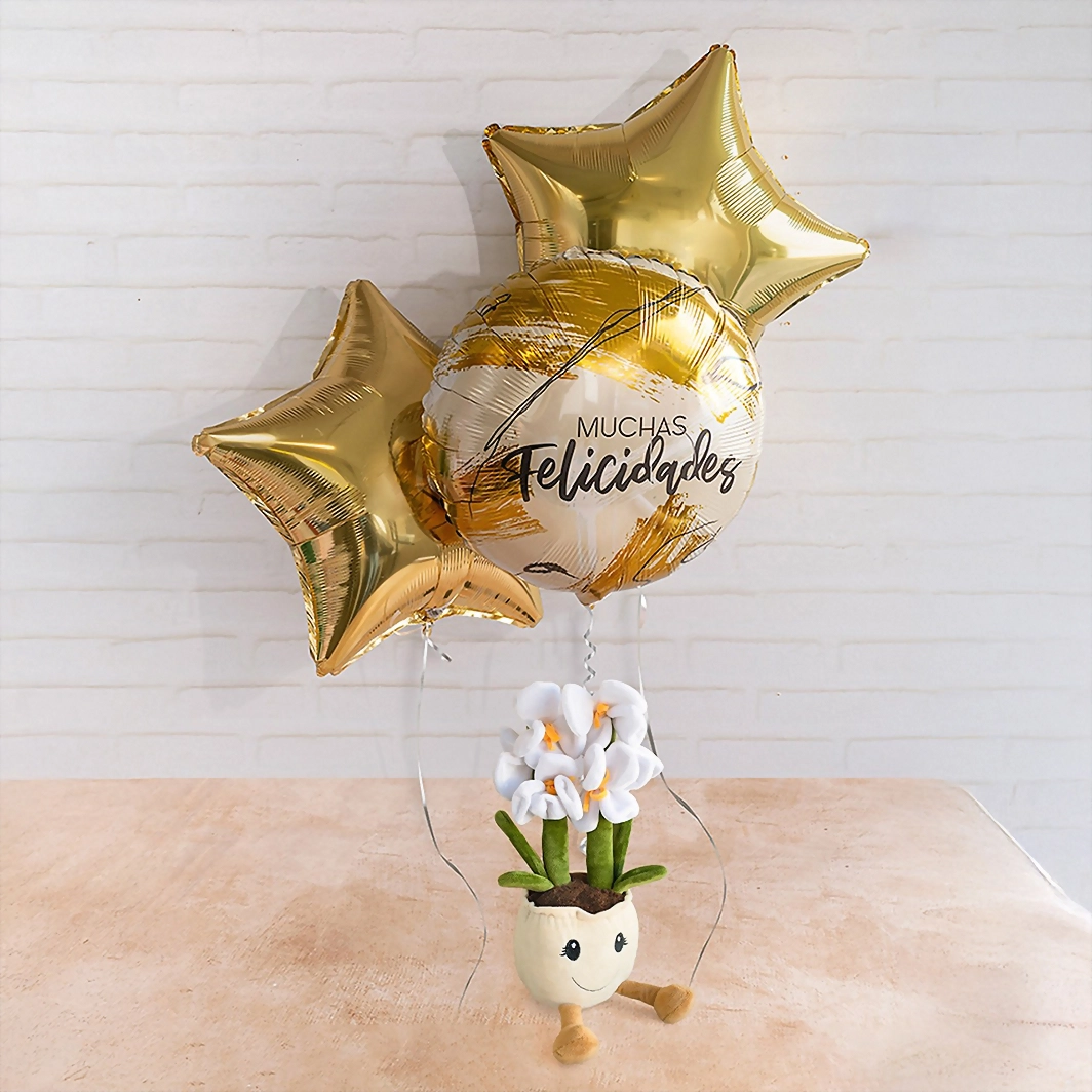 Stuffed Orchid with Bouquet "Congratulations 19360