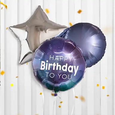 Arreglo de Globos "Happy Birthday" Azul 19444