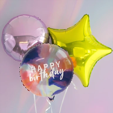 Arreglo de Globos "Happy Birthday" Rosa 19551