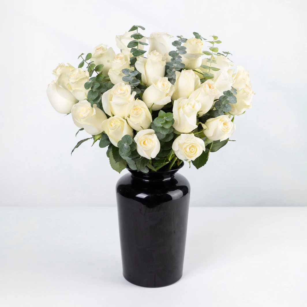 Arreglo de 24 Rosas Blancas 19615