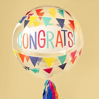 Globo Burbuja "Congrats" 19911