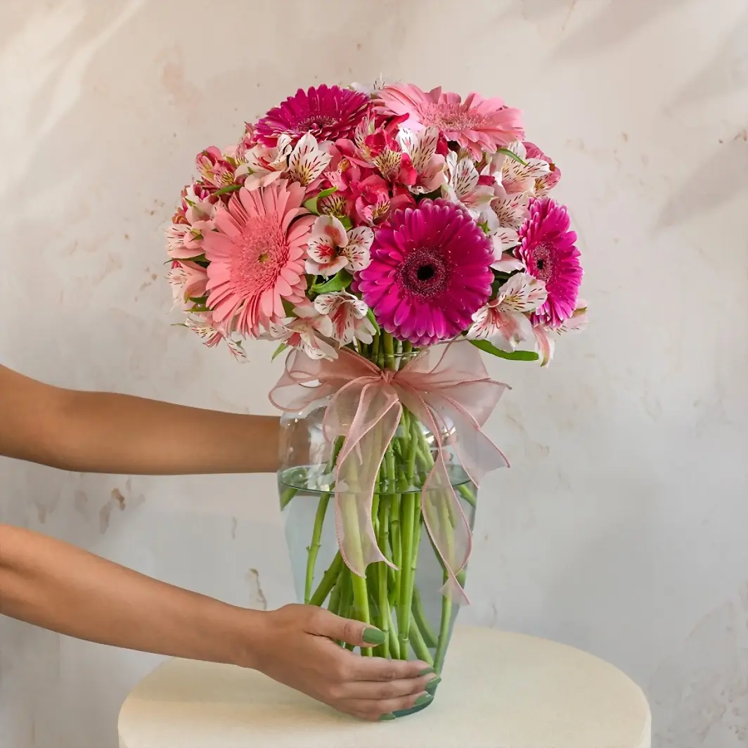 Personaliza con Mini Foto Gerberas Rosas 19923
