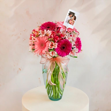 Personalize whit Mini Photo Daisies and Alstroemeria 19923