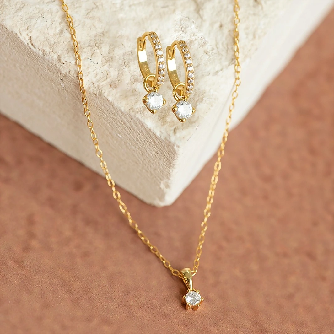 Earrings and Necklace Set Malandra 20135