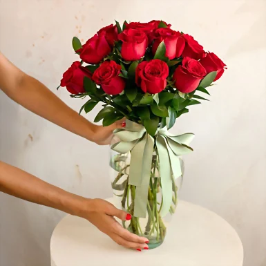 Rosas Rojas con Globo  20224