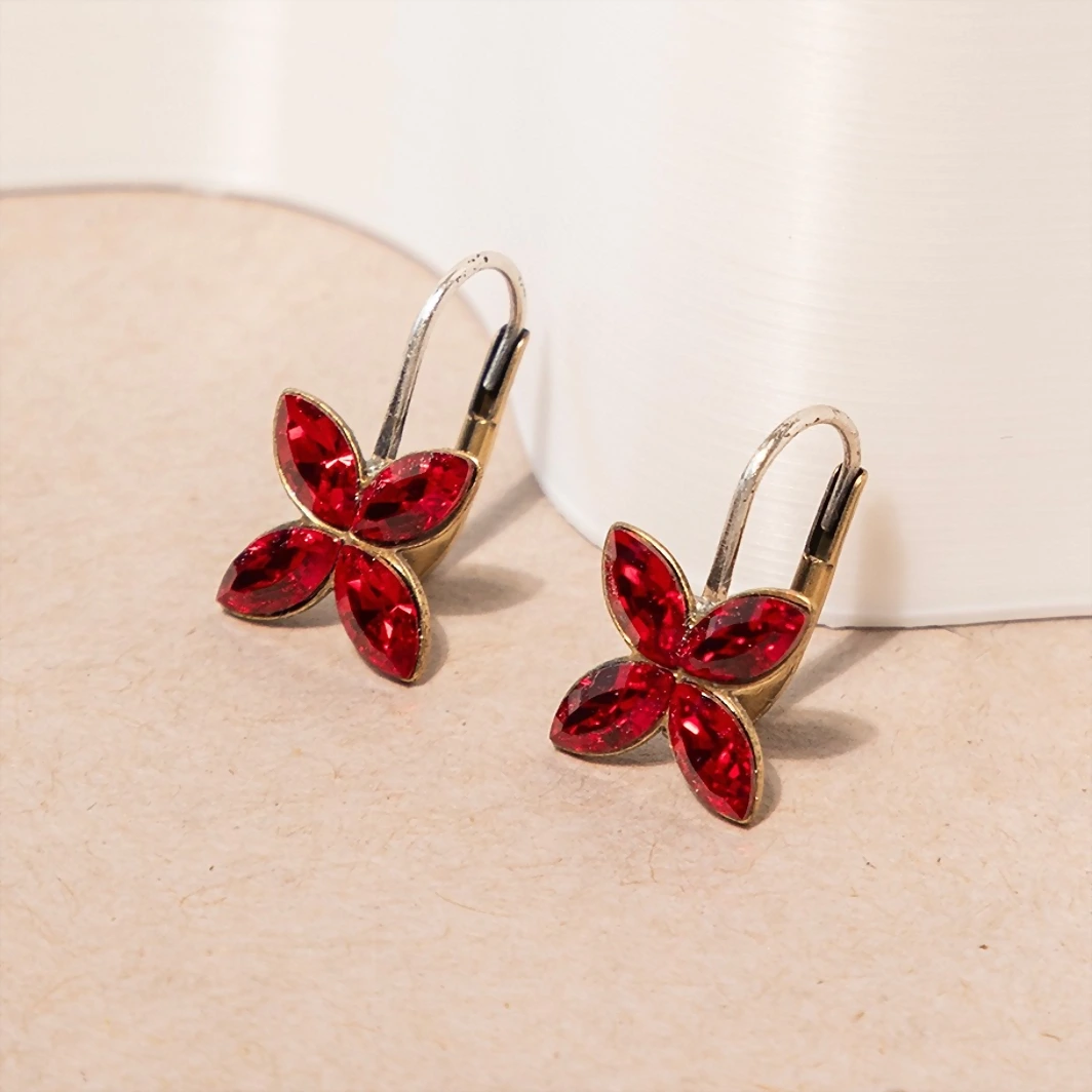 Dacova Ruby Butterfly Earrings 20317