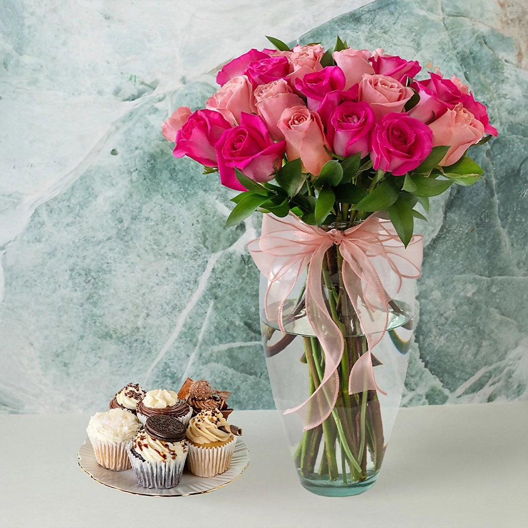 Bollos con Rosas Rosas  20389