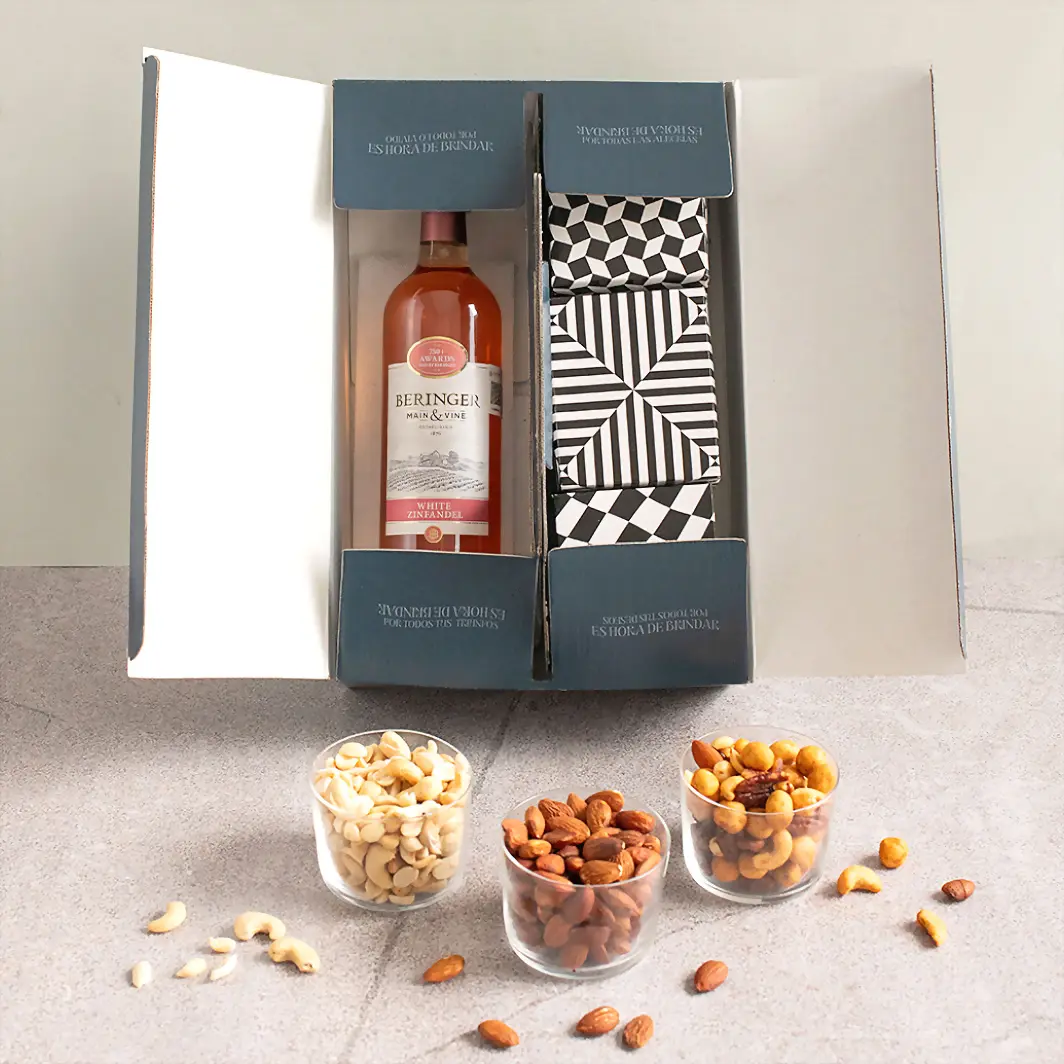 Regalo con Vino Rosado y Botanas 20556
