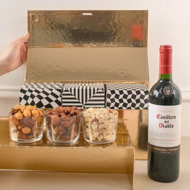 Regalo con Vino Tinto y Botanas  20591