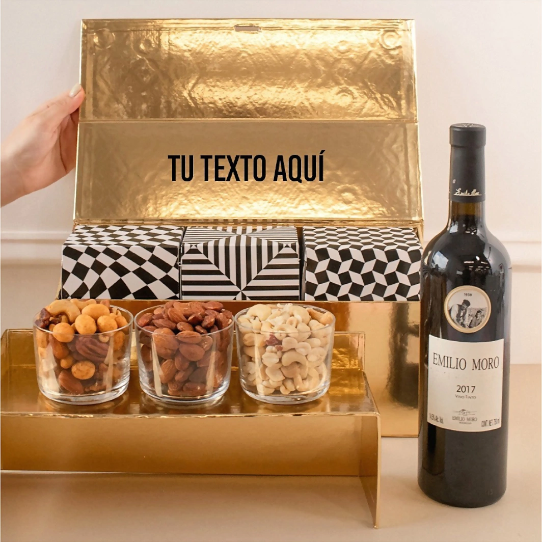 Personaliza Regalo con Vino Tinto y Botanas 20598-P