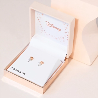 Aretes Rosa La Bella y Bestia Disney 20667