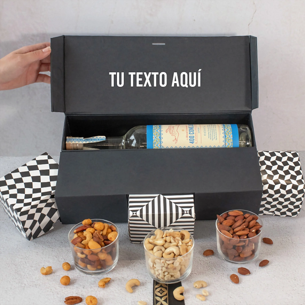 Personaliza Regalo con Mezcal y Botanas 20709-P