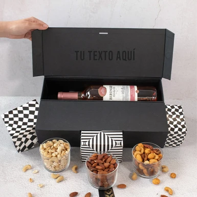 Personalize Gift with Rosé Wine and Snacks 20729-P