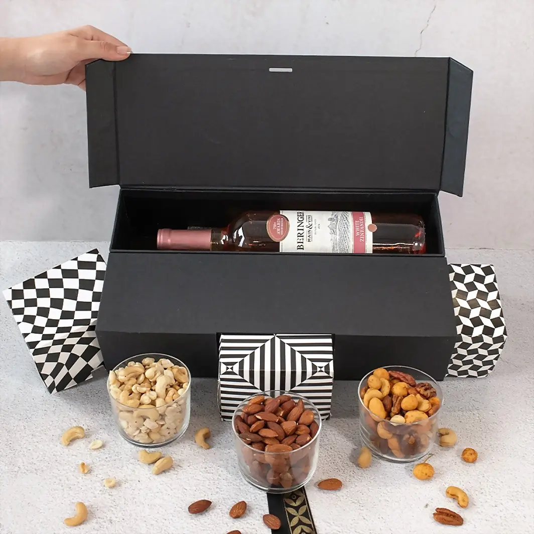 Personaliza Regalo con Vino Rosado y Botanas 20729-P