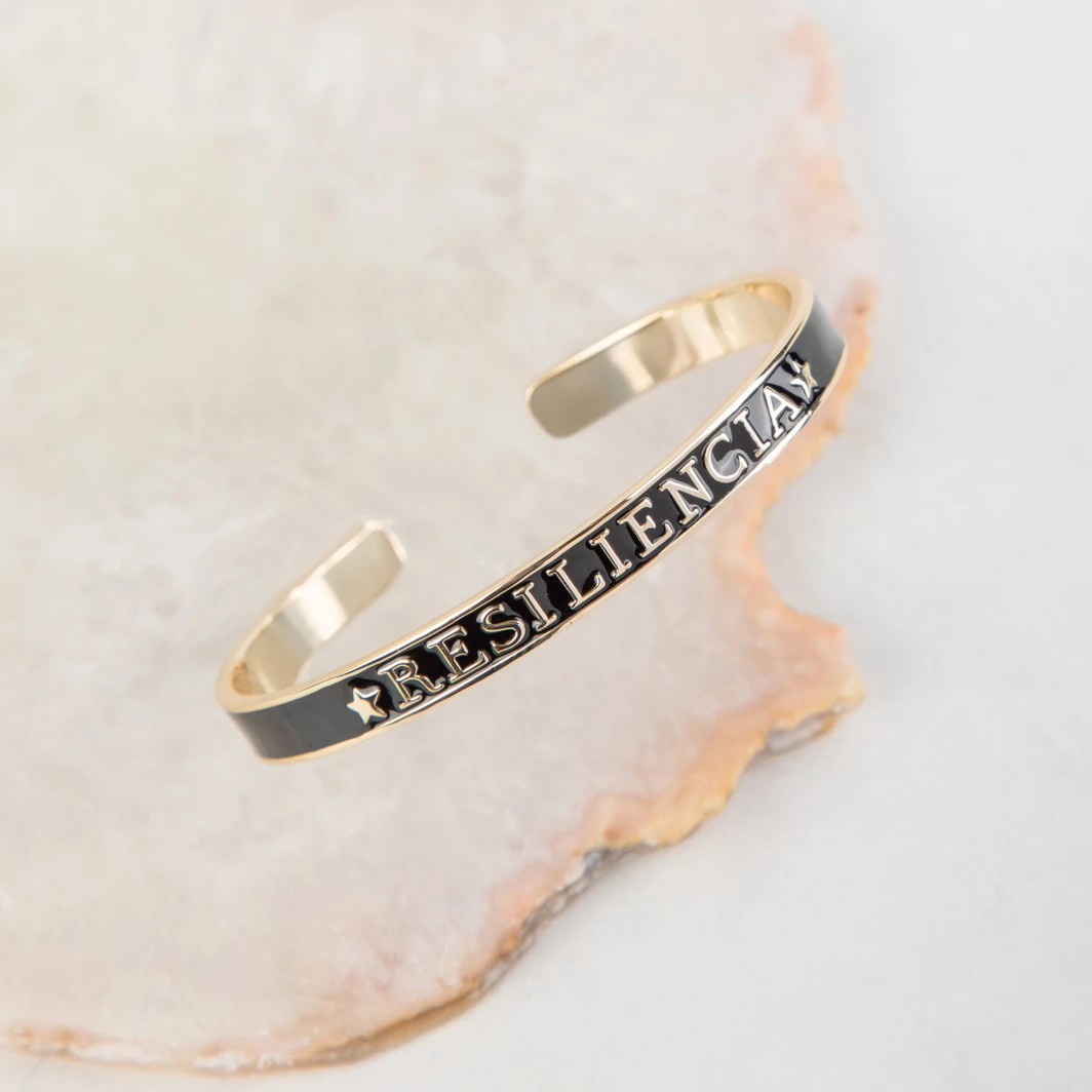 Cuff Negro "Resiliencia" RosaGitana 20832