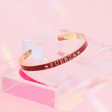 Cuff Rojo "Fuerza" Rosa Gitana 20833