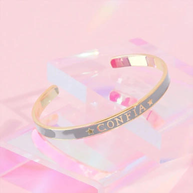 Cuff Gris "Confia" Rosa Gitana 20835