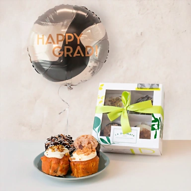 Muffins Divinata con Globo "Happy Grad" 20845
